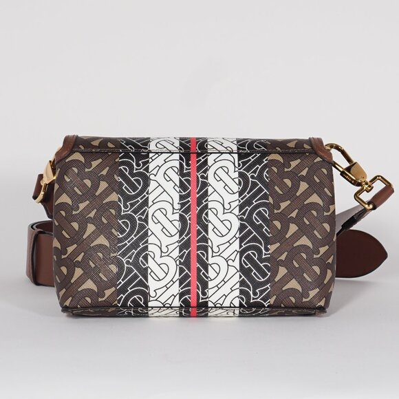 Burberry TB Monogram Stripe Canvas Leather Crossbody Bag - Picture 5 of 14